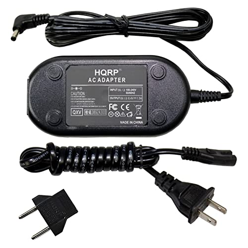 Hqrp Replacement Ac Adapter/Power Supply Compatible With Canon Zr500, Zr600, Zr700 Digital Camcorder With Usa Cord & Euro Plug Adapter #TOP3