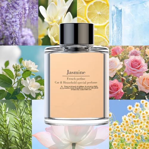 Image of Smart Car Air Freshener Refill, 100 ML Car Diffuser Perfume, Lasts 4-6 months, Made with Natural Plant Extracts, French Imported Fragrance - Jasmine