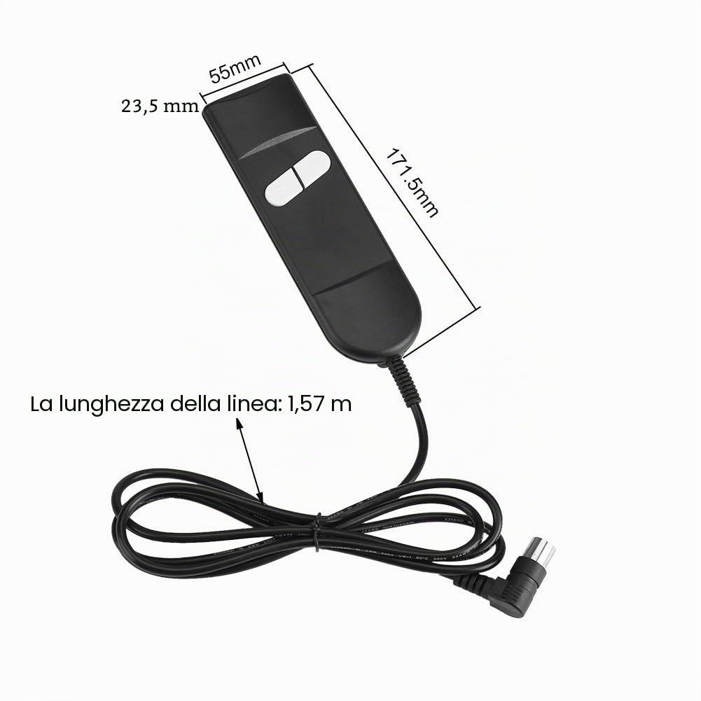 Dewin Poltrona Relax - Telecomandi per Poltrone Elettriche Telecomando Poltrona Relax Usi multipli con 2 pulsanti 5 perni per sedia elevatrice elettrica reclinabile
