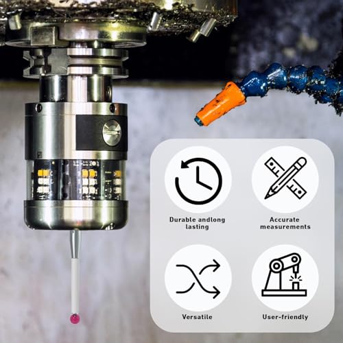 Image of CMM Touch Probe Stylus For Renishaw A-5000-3709 Test Probes Leads 50mm Ball Ceramic Stem, Thread, 6mm Ball (2Pcs)