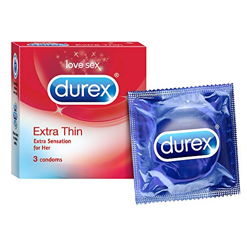 Image of Durex Extra Thin Condoms for Men - 3 Count |Suitable for use with lubes & toys