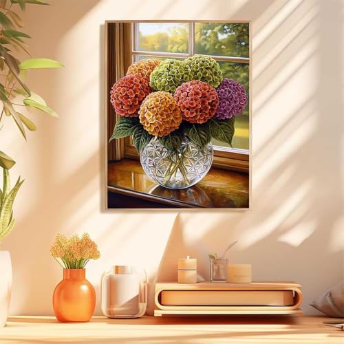 Diamond Painting Fleur 5D grand format 90x120cm avec broderie diamant complet strass - 3