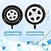 Lewtemi 6 Pcs Wheel Tire Balloons 18 Inch Race Car Balloons Race Car Party Decorations Foil Large Birthday Party Supplies Decorations Black White