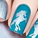 Whats Up Nails - Unicorn Nail Stencils Stickers Vinyls for Nail Art Design (1 Sheet, 20 Stencils)