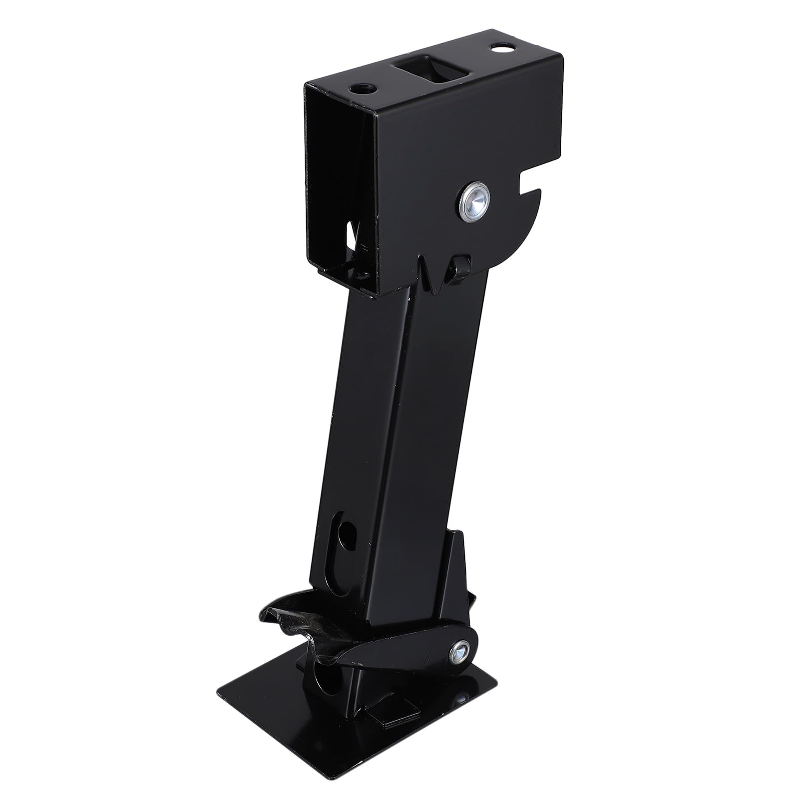 Luxshiny Trailer Support Stabilizer Jack for Recreational Vehicle, Black Steel Parking Leg Stand, Heavy-Duty Trailer Support Tool for Travel and Repair