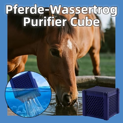 agctrler 2 Stück Clever Cube Aktivkohle Pferde, Aktivkohle Aquarium, Aktivkohlefilter Pferdetränke, Aktivkohlefilter Würfel Pferd, Pferde-Wassertrog Purifier Cube, für Vorratstank, Teiche, Aquarium