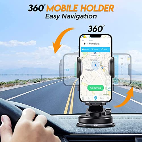 Image of 360 Rearview Car Phone Mount, Universal Rotating GPS Holder With Long Neck for Automobile