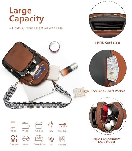 Image of Anti Theft Crossbody Bags for Women,RFID Sling Bag Travel Purse