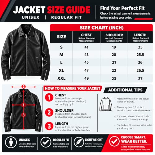 Image of Men's Faux Leather Jacket | Premium PU Leather Casual Winter Jacket for Men | Stylish Zip-Up Streetwear Biker Outerwear for Travel Party Riding Daily Wear