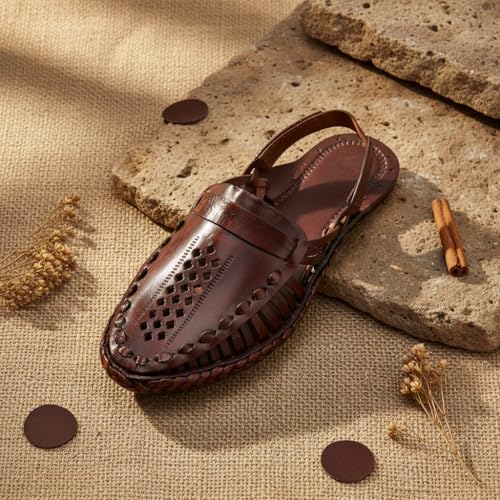 Image of Kolhapuri Chappal for Men|Kolhapuri Slippers for Men|Kolhapuri Shoes for Men|Leather Slippers for Men|Wedding Slippers for Men-B1