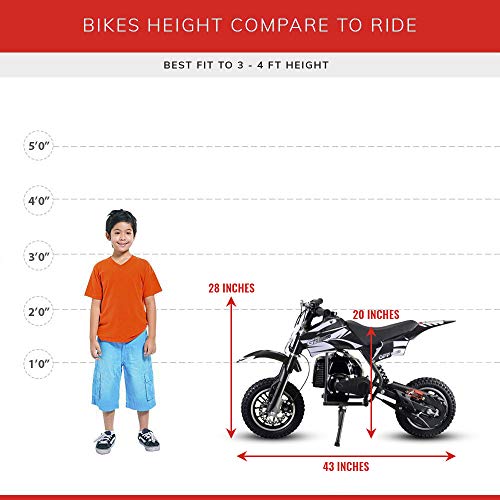 Superrio DAKAR DB 49Cc 2-Stroke Gas Power Mini Dirt Bike Dirt Off Road Motorcycle thumb #4