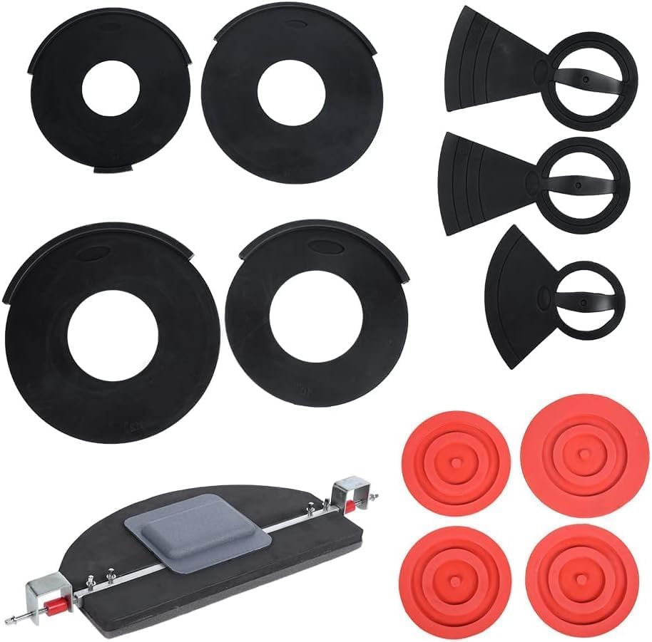 THE WHITE SHOP Mute Pads,Drum Set Mute Prepack,Double-layer Drum Pad Mute Eliminates Sustain and Reduce Volume, Bass Drum Mute & Cymbal Mutes