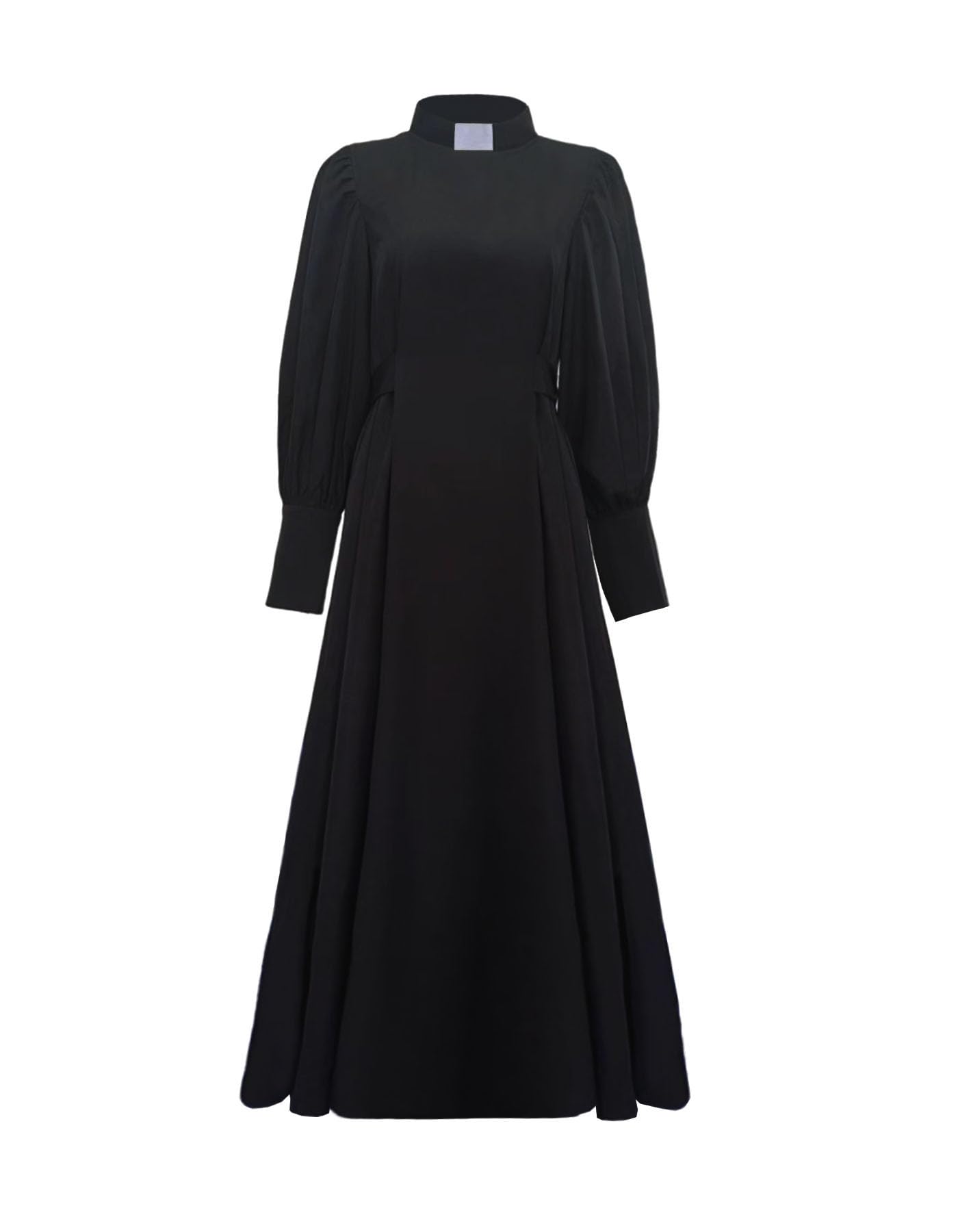 ceiyast Women Clergy Dresses with Collar Minister Church Dress Long Elegant Summer A-Line Dress