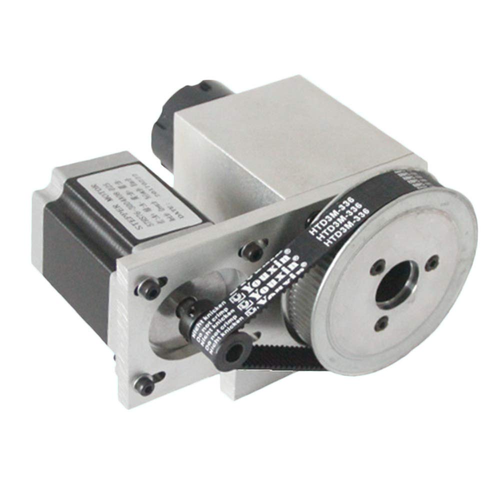 CNC 4th Axis Hollow Shaft Rotary Table Router Rotational Axis w/ 11x ER32 Collet for CNC Router Engraving Milling Machine