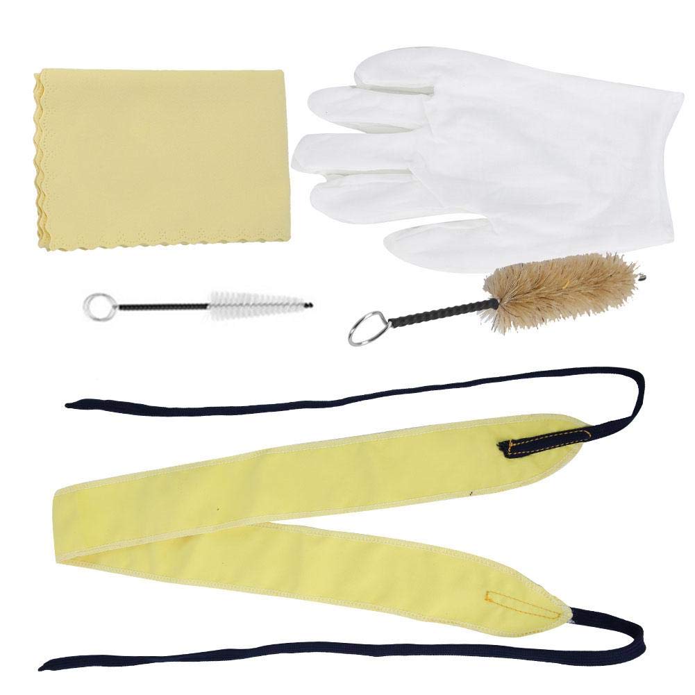 RiToEasysports Trumpet Cleaning Kit,5 in 1 Complete Brass Instrument Care Set including Mouthpiece Brush Valve Brush Polishing Cloth and Gloves for Maintenance - Image 3
