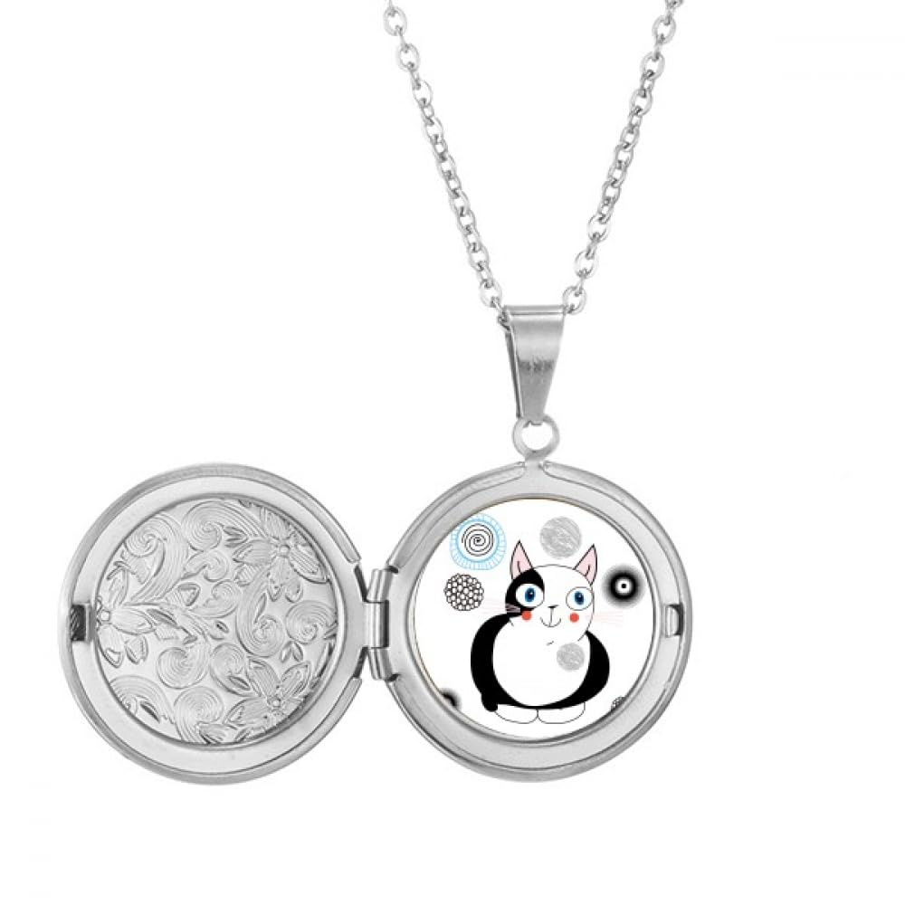 Cadeau d'anniversaire : collier médaillon chat mignon - 5