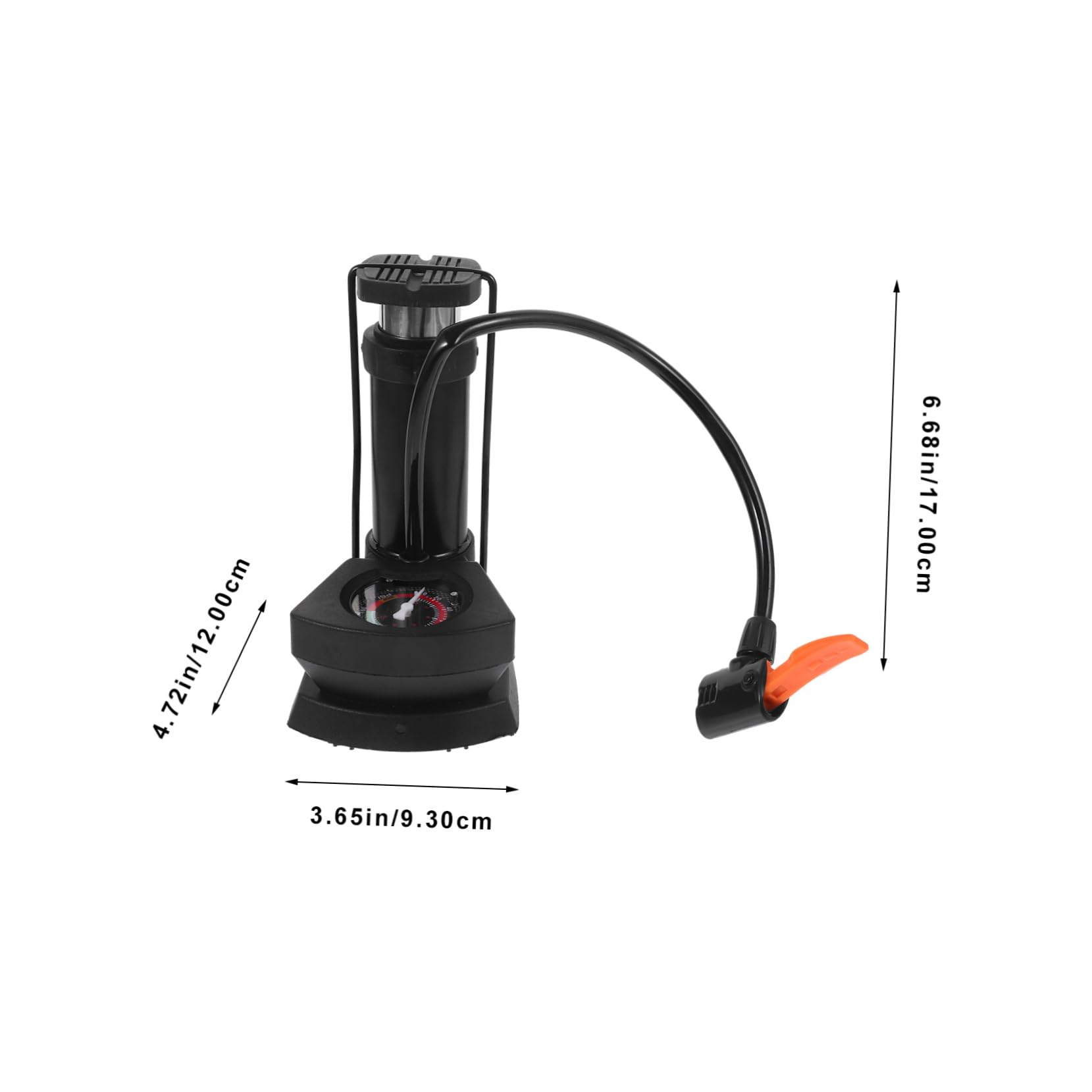 Toyvian Fahrradpumpe Hochdruck Luftpumpe für Reifen Multifunktionale Fußpumpe mit Manometer für Fahrräder Motorräder und Bälle und Kompakt für Unterwegs