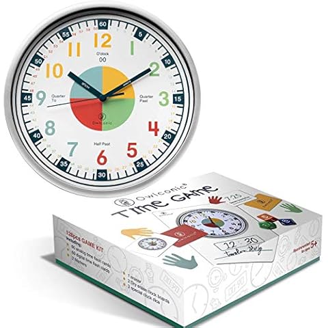 OWLCONIC Telling Time Teaching Clock and Time Game - Learn Time in no Time, Great Educational Resource for Children, Homeschool, Classroom and Teachers. Cover