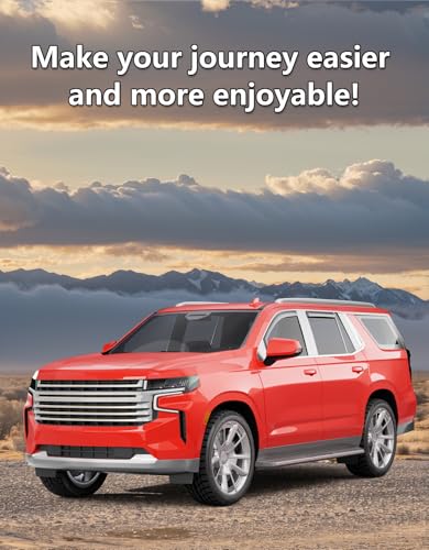 Image of Window Rain Guards for Chevy Tahoe /Cadillac Escalade /GMC Yukon 2021-2026 | Saleago,in-Channel,Extra-Thick,Extra Durable,Window Visors,Window Deflectors,Vent Visors,Vent Shades,Car Accessories,PC