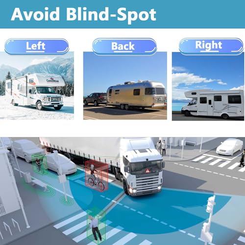 Image of Wireless Touchable Screen 128GB Large Audio 1080P 2 Split Image 11 Inch Monitor Backup Camera Built-in DVR Video for RV Truck Trailer Skid Steer Rear Front Reversing DW102