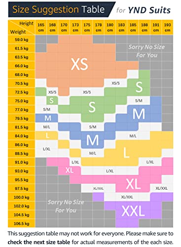 YND Men's Slim Fit 2 Button 3 Piece Suit Set, Solid Blazer Jacket Vest Pants & Tie – Bild 3