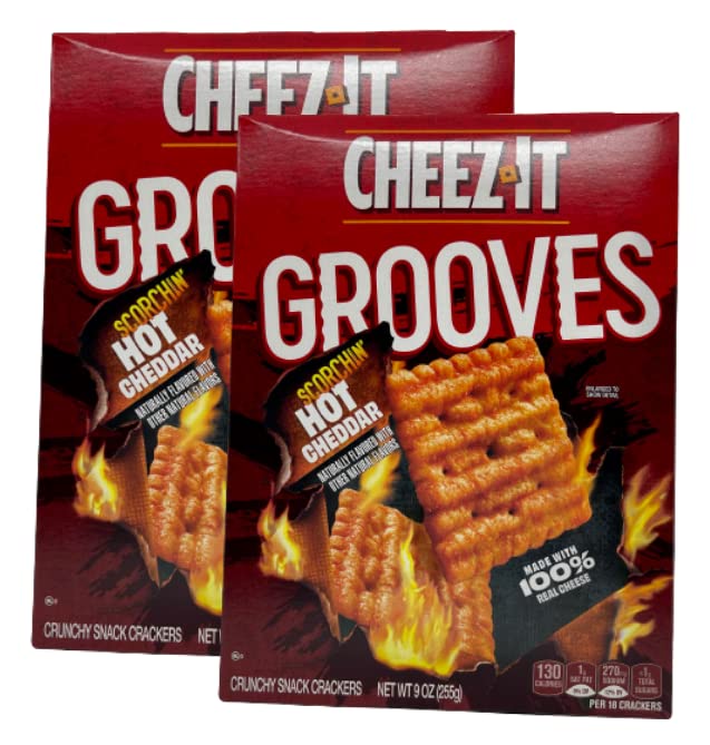 Cheez It Grooves Scorchin' Hot Cheddar Crackers (2 Pack)