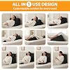 Ruqmuis 3PCS Wedge Pillow Set for After Surgery, Adjustable 9&12 Inch Bed Wedge Pillow for Sleeping, Incline Pillow Wedge for Headboard, Post Surgery, Acid Reflux, Neck&Back Support, Plush Black