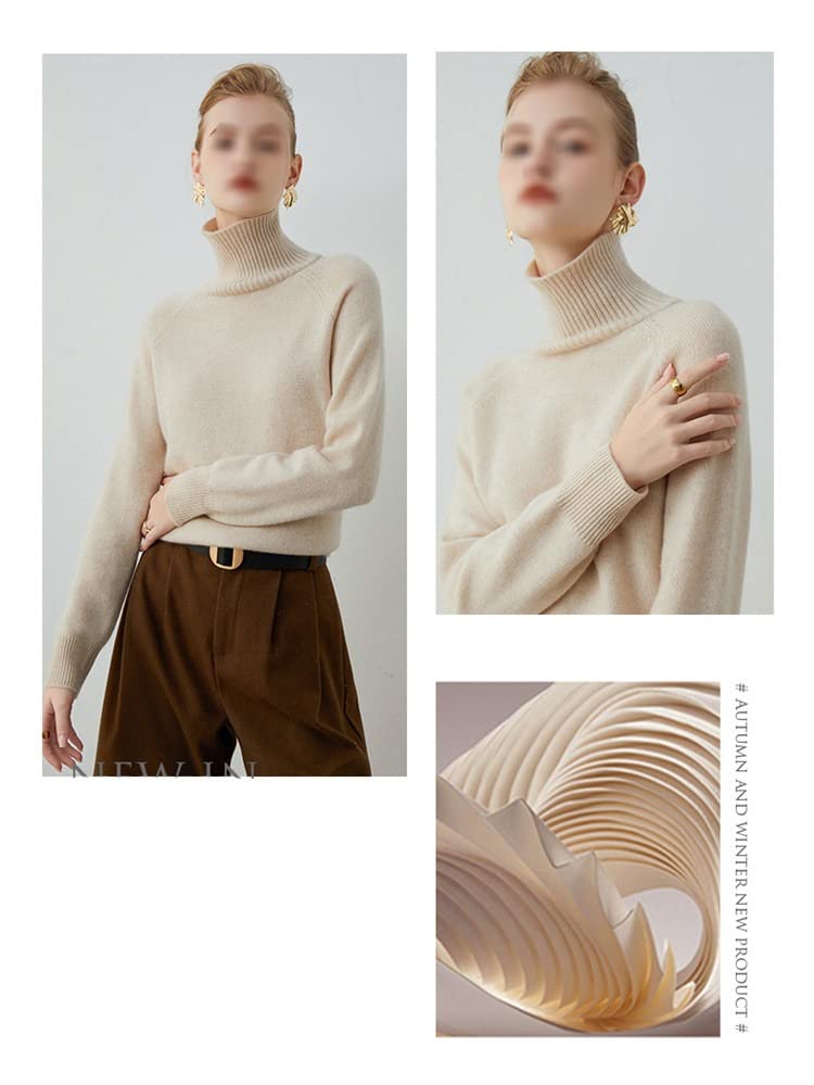 Amazon.co.jp: n/a タートルネック カシミヤ セーター レディース プル