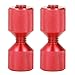 Two Hole Flange Pins, Anodized Aluminum Double Hole Pins Set, Quick and Easy Alignment for 0.5 to 14in 150LB Flanges, Lightweight and Ergonomic Design, Fitment for Automotive (Red)