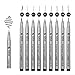 Fineliner penne, Zanskar 9 Pezzi Nero Pigmento Pennarelli Micro penne fine Line Point Ink Artist professionale per schizzi disegno Comic manga scrapbooking