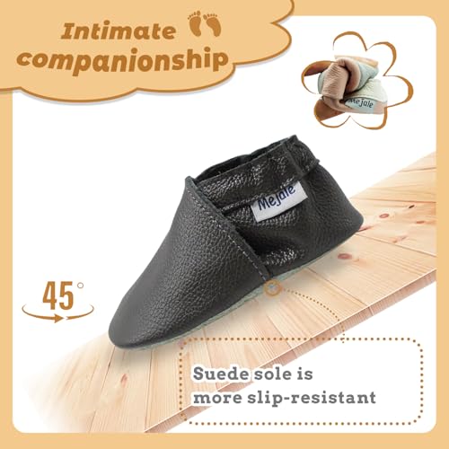 Mejale Baby Boy Girl Shoes Soft Soled Leather Moccasins Anti-Skid Infant Toddler Prewalker3