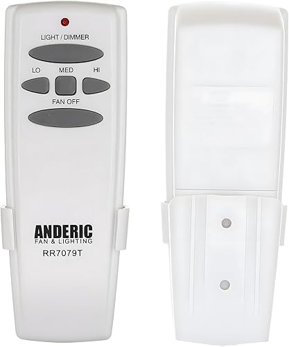Anderic UC7078T para ventiladores de techo Hampton Bay - Control remoto con montaje en pared solo (receptor no incluido) - CHQ7078T CHQ8BT7078T