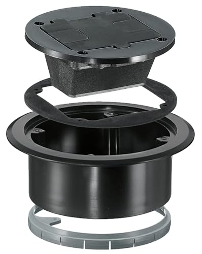 Bryant Electric Rf406Bk Floor Box Kit With 15A 125V Outlet Included, Black #TOP1