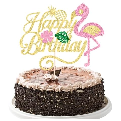 YUINYO Flamingo Cake Topper Cover