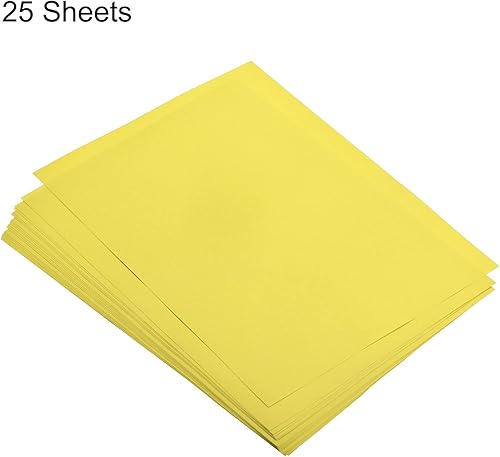 Miniatura 3 de MECCANIXITY 25 hojas de papel de copia de color de 8 12 pulgadas, papel de impresora de 22 libras2.82 ozm amarillo limón para impresión de oficina,