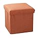Składany otoman,podnóżek do przechowywania pościeli kostka schowek podnóżek siedzisko stołek nadaje się do patio salon przedpokój sypialnia-30x30x30 cm (12x12x12 cali)-pomarańczowy