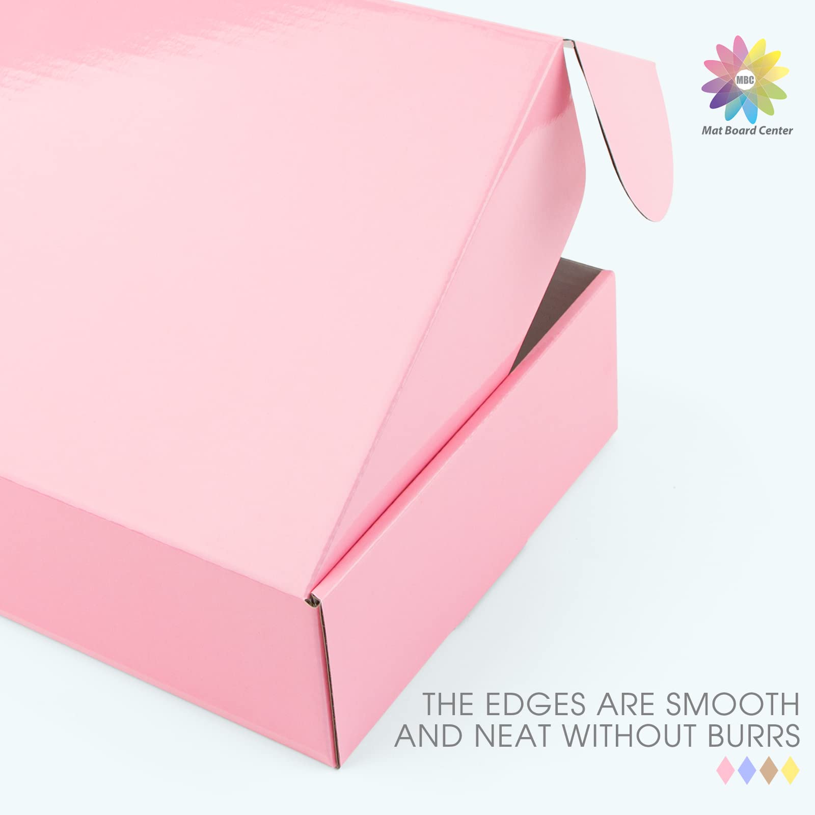 Mat Board Center, scatole di spedizione rosa 25,4 x 20,3 x 7,6 cm – Confezione da 26 piccole scatole di cartone ondulato per spedizioni per piccole imprese, scatole regalo