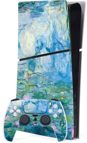 Skinit Decal Gaming Skin Compatible with PS5 Slim Digital Edition Bundle - Officially Licensed Monet - Waterlilies by Monet Design