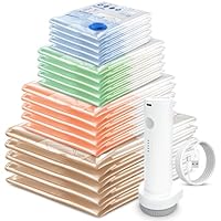 STORAGE MASTER Space Saver Bags for Travel and Home Reusable, 20 Pack Vacuum Storage Bags Save 80% More Storage Space, with Electric Air Pump