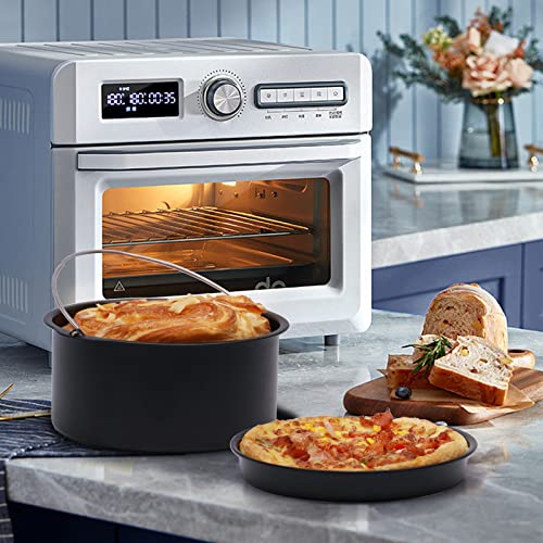 Afryacce 2Pcs/Set Universal Air Fryer Accessories, Air Fryer Pizza Pan And Baking Cake Barrel, Nonstick Coating, Fits Most 3 Qt Air Fryer And Larger, For Most Brands Of Air Fryer & Oven & Instant Pot #TOP6