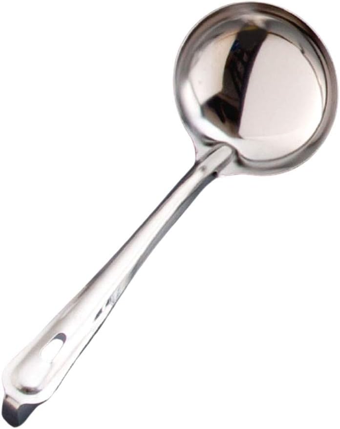 Endoshoji BOT06090 Commercial Ladle, 3.5 inches (9 cm), No Hole (Key), Stainless Steel, Made in Japan
