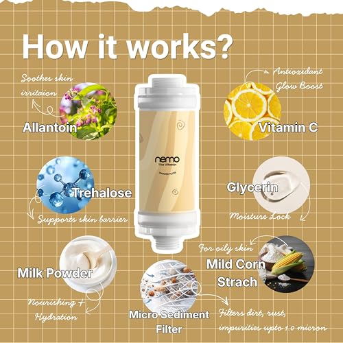 Image of NEMO Vitamin Shower Filter | Korean Skin & Hair Glow | Made in South Korea