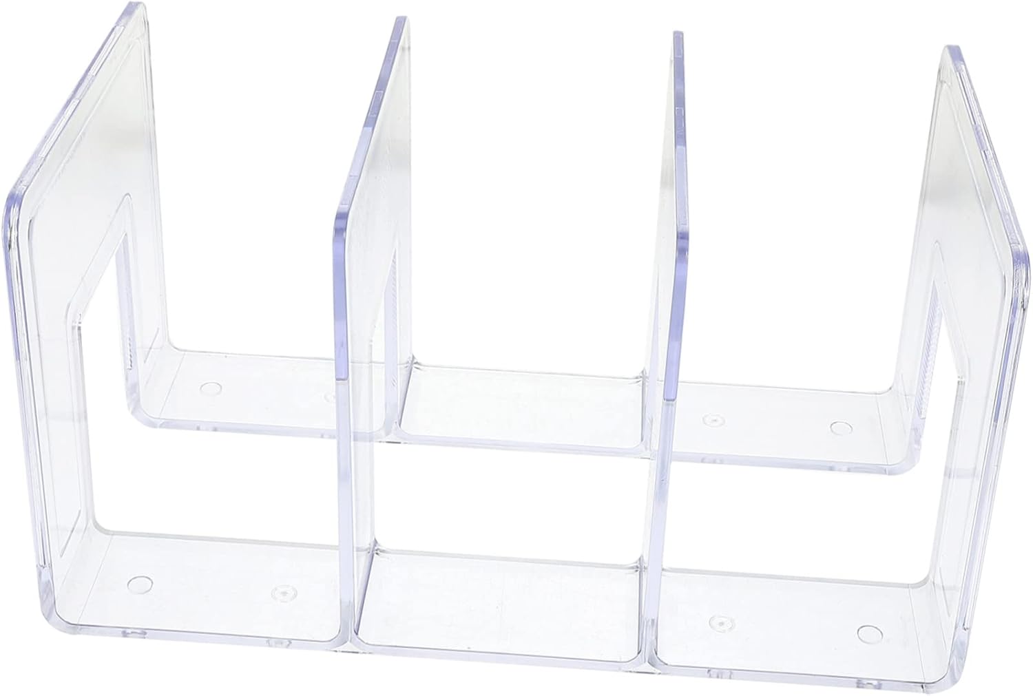Desktop Transparent Bookend Clear Acrylic Book Holder for Office Simple File Organizer & Book Storage Three Column Design Suitable for Books and Documents Size Desktop Transparent Bookend Clear Acrylic Book Holder for Office Simple File Organizer & Book Storage Three Column Design Suitable for Books and Documents Size