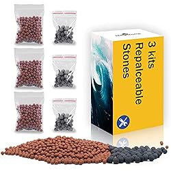 Alcachofa Ducha Iones Magichome - Bolsas de bolas minerales de iones negativos de repuesto para filtración de agua dura, perfectas para alcachofas de ducha con piedras minerales, reemplazo de piedras bioactivas, 6 unidades