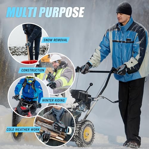 Image of HANDLANDY Winter Work Gloves, 3M Thinsulate Waterproof Insulated Gloves, Warm Ski Glove for Shoveling Snow Outdoor, Gifts for Men Women