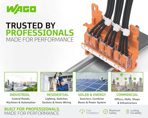 Image of WAGO 221-613 | Easy-to-Use Electrical Wire Connector | Pack of 8 | Compact, Tool-Free, Transparent - For DIY, Panels & Wiring Projects - 3-Conductor