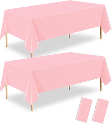 Miniatura 68 de Paquete de 4 manteles de plástico verde salvia, 54 x 108 pulgadas, desechables, impermeables, rectangulares para mesa, para boda de novia, fiesta de