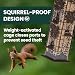 Perky-Pet 336-1SR Squirrel-Be-Gone Squirrel Proof Bird Feeder, 2LB, Outdoor Wild Bird Feeder with Weight-Activated Perches