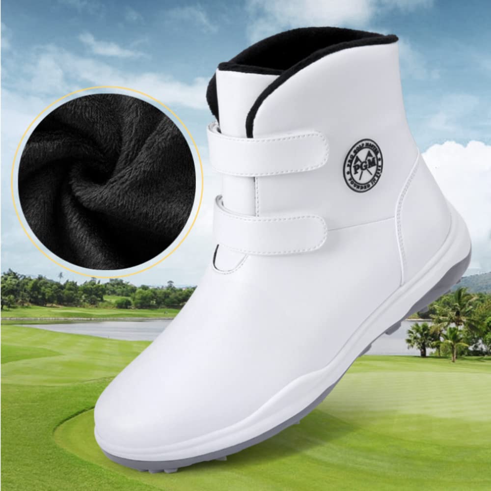 Zapatos de golf para mujer, con forro polar antideslizante, zapatos deportivos para otoño, invierno, impermeables, botas casuales para mujer