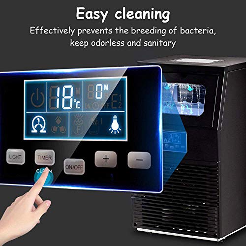 Ice Makers Machine Countertop, Commercial Ice Cube Maker, Macht 61 Pfund Eis in 24 Stunden-Eiswürfel fertig in 12… – Bild 7